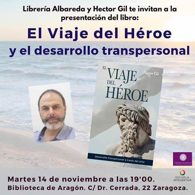 Héctor Gil presenta el libro: 'El viaje del héroe y el desarrollo transpersonal'.